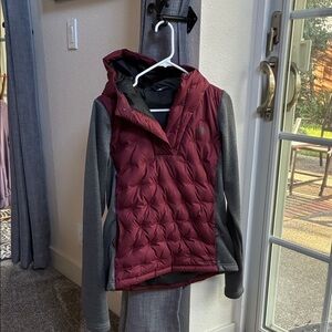 The North Face Black and Burgundy Jacket